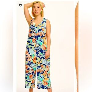 Finn Jumpsuit: ORGANIC COTTON & LINEN - Blue Maria UK 18 lucy and yak